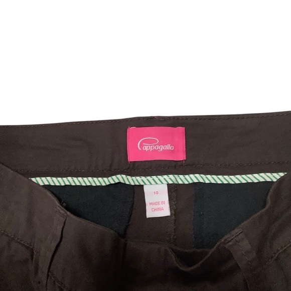 Cappagallo Lydia Slim Trousers Sz 10 Brown - Picture 3 of 10
